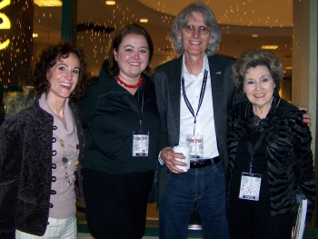 Attendees, including Dennis Bishop and Bobbie Wygant (at right)