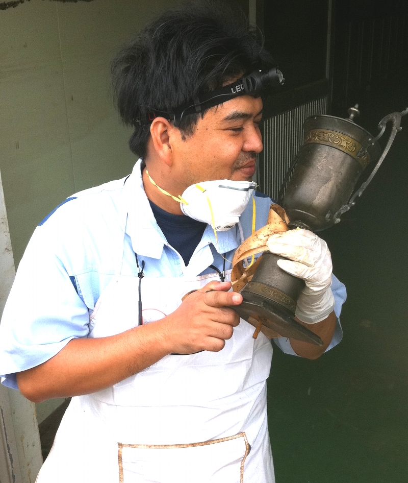 Tom Gestures With Soccer Trophy Plucked From Debris